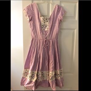 Purple Vintage Gingham Pin-Up Dress